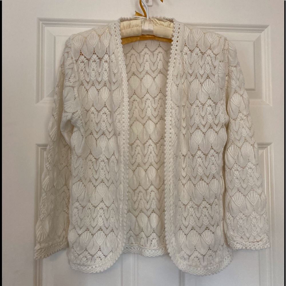 Vintage Late 60s Shell Knit Sweater